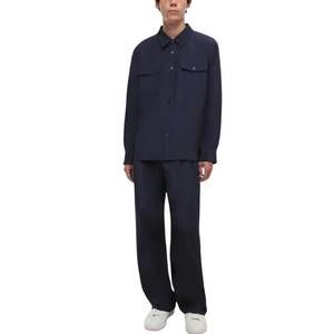 NEW JONATHAN SIMKHAI niall relaxed fluid shirt in midnight